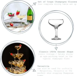 Rink Getränk 5 Tier Champagne Turm Set - 35 Gläser - 200 Ml Weinlese-Champagne Coupe Saucers -Optimal Weinglas Geschäft 0e2e891901d67d07f7364467ef9c9091