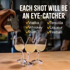 Brooze Bender Schnapsgläser 6er Set Stamper Glas Mit Stil Shot Vodka Likör Ouzo -Optimal Weinglas Geschäft 11e2a98263f94968b49655719727e595