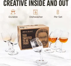 Brooze Bender Schnapsgläser 6er Set Stamper Glas Mit Stil Shot Vodka Likör Ouzo -Optimal Weinglas Geschäft 40552ea1d98729eb5f4f1def26a755f6