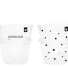 Bastion Collections 2er Set Espresso Trink Glas Gläser BC Herz Punkte Schwarz -Optimal Weinglas Geschäft 41bd081111d886a255e2fb14d219749f