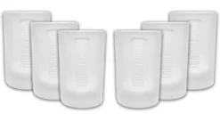 Jägermeister Shotglas Gläser-Set - 6x Shotgläser Milchglas Weiss