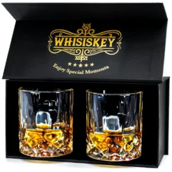 Whisiskey - Whiskygläser Set – 2 Tumbler Gläser (2x 320 Ml) – Whisky Geschenkset - Whisky Zubehör Set - Geschenke Für Männer