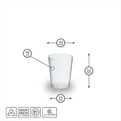 100 Schnapsgläser Aus Plastik, 4 Cl, Transparent, Mehrweg Shot Becher -Optimal Weinglas Geschäft 85672fa9a62c0d25760e93bf1e160cab