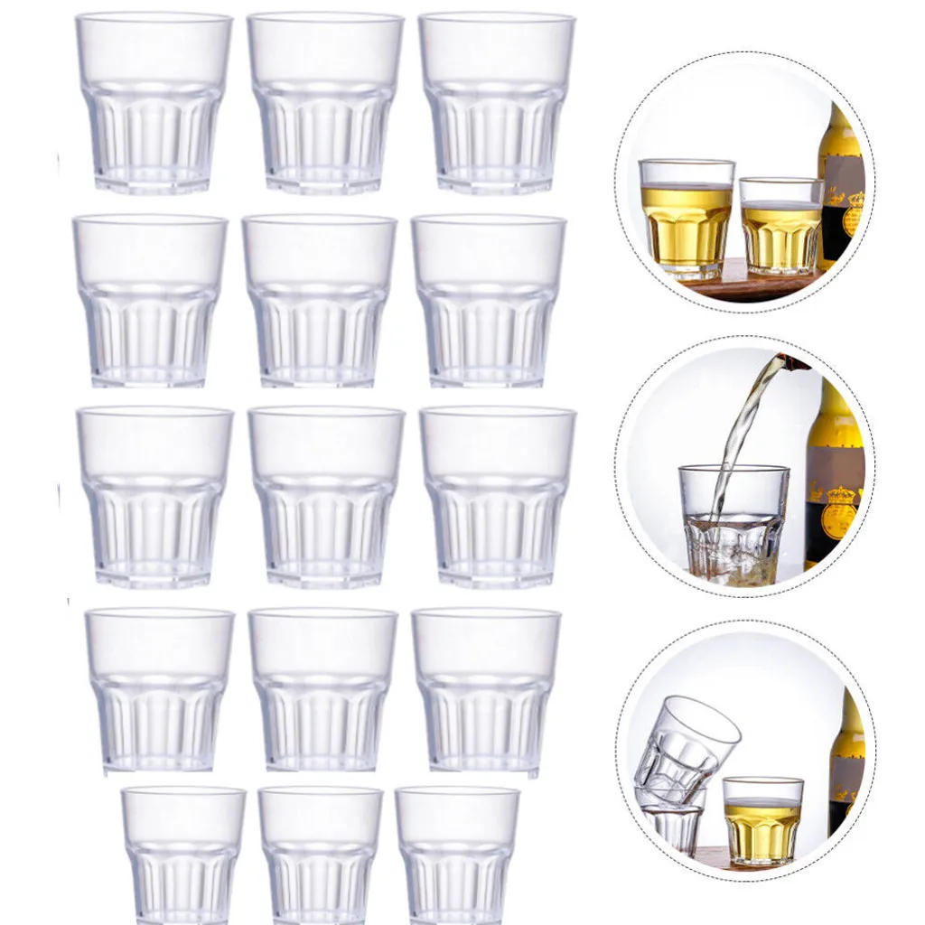 15er 170ml Whiskytasse Set Weinverkoster Bierbecher Bar Klar Acryl-Whisky-Tassen Whiskyglas 3 15er 170ml Whiskytasse Set Weinverkoster Bierbecher Bar Klar Acryl-Whisky-Tassen Whiskyglas