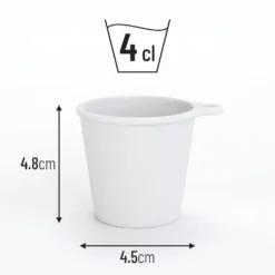 SoPro 12x Schnapsbecher Plastik 4 Cl Wiederverwendbar - Shotgläser 40 Milliliter Weiß - Mehrweg Schnapsglas Zum Umhängen -Optimal Weinglas Geschäft b8e1a0a76afd428ed560c20b29d829b0