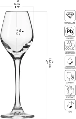 KROSNO Splendour Likörgläser, 6er-Set, 60 Ml -Optimal Weinglas Geschäft bd93905f20abfe5cf93847689e65234a