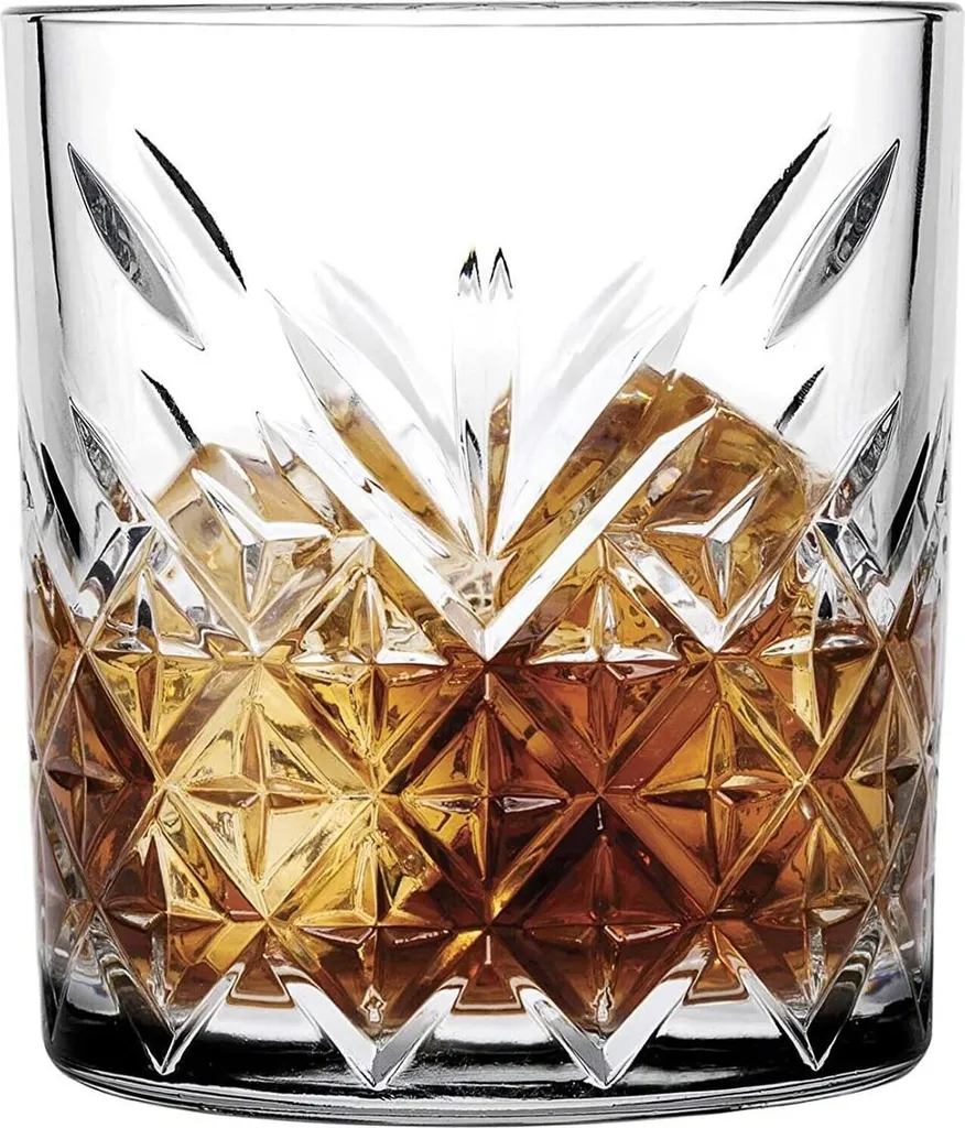 Pasabahce 52790 Whisky Glas Tumbler Timeless Im Kristall-Design, Höhe 9,6 Cm, 345 Ml, 4 Stück, Retro-Design 2 Pasabahce 52790 Whisky Glas Tumbler Timeless Im Kristall-Design, Höhe 9,6 Cm, 345 Ml, 4 Stück, Retro-Design
