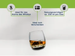 6 X Bar Rocking Whisky Glas Whiskey Trinkglas Gläser - Runder Boden 200 Ml -Optimal Weinglas Geschäft fa40cadc820fd85ed7c73ffc7fa82043